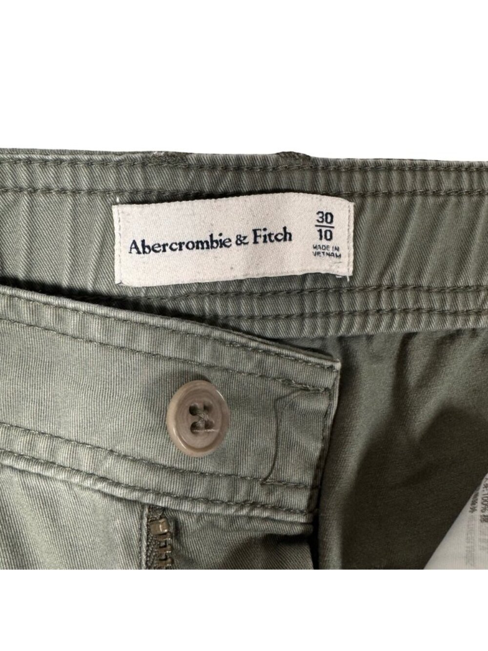 Abercrombie Fitch Womens Cargo Pants Sz 10 Olive High Rise Relaxed - Picture 7 of 15